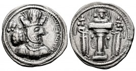 Sassanid Empire. Saphur II. Drachm. 309-379 AD. (Göbl-Ia/6a). Ag. 3,87 g. Almost XF. Est...90,00. 


 SPANISH DESCRIPTION: Imperio Sasánida. Saphur...