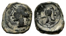 Carthage Nova. 1/4 calco. 220-215 BC. Cartagena (Murcia). (Abh-523). Ae. 2,14 g. Almost VF/VF. Est...25,00. 


 SPANISH DESCRIPTION: Cartagonova. 1...