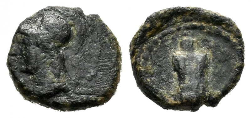 Carthage Nova. 1/4 calco. 220-215 BC. Cartagena (Murcia). (Abh-524). (Acip-2504)...