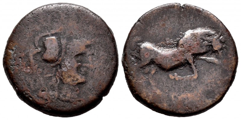 Untikesken. Half unit. 130-90 BC. Ampurias (Girona). Ae. 11,42 g. F. Est...30,00...