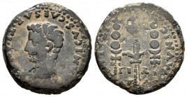 Italica. Time of Tiberius. Half unit. 27 BC.-14 AD. Santiponce (Sevilla). (Abh-1597). Ae. 8,18 g. Almost VF. Est...40,00. 


 SPANISH DESCRIPTION: ...