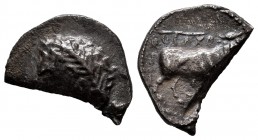 Arse-Saguntum. Drachm. 170-20 BC. Sagunto (Valencia). Ag. 2,10 g. Broken planchet. Choice VF. Est...20,00. 


 SPANISH DESCRIPTION: Arse-Saguntum. ...