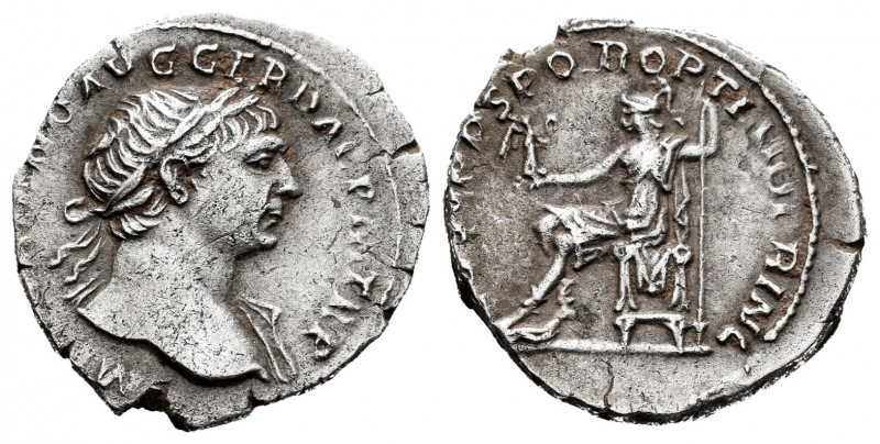 Trajan. Denarius. 108-109 AD. Rome. (Ric-116). (Rsc-69). Anv.: IMP TRAIANO AVG G...