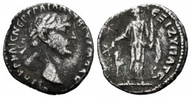 Trajan. Dracma. 98-117 AD. Rome. (Sng Ans-1153). Rev.: Arabia camel at his feet. Ag. 2,88 g. F/Choice F. Est...40,00. 


 SPANISH DESCRIPTION: Traj...