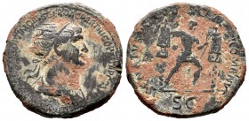 Trajan. Dupondius. 116 AD. Rome. (Spink-3219). (Ric-676). Ae. 13,04 g. F. Est...70,00. 


 SPANISH DESCRIPTION: Trajano. Dupondio. 116 d.C. Roma. (...