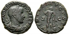 Gordian III. Unit. 241-243 AD. Rome. (Ric-309). (C-406). Anv.: IMP GORDIANVS PIVS FEL AVG, laureate, draped and cuirassed bust to right. Rev.: VIRTVTI...