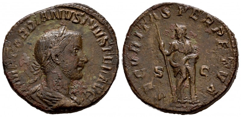 Gordian III. Sestertius. 243-244 AD. Rome. (Spink-8740). (Ric-337a). Rev.: SECVR...