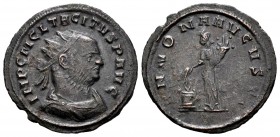 Tacitus. Antoninianus. 275-276 AD. Siscia. (Ric-123). Anv.: IMP C M CL TACITVS P AVG, radiate and draped bust right. Rev.: ANNONA AVGVSTI, Annona stan...