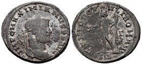 Maximianus. Follis. 295-296 AD. Siscia. (Spink-13257). Rev.: GENIO POPVLI ROMANI. Ae. 12,38 g. It retains some original silvering. Choice VF. Est...50...