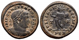 Constantinus I. Follis. 310-310 AD. Trier. (Spink-16060). (Ric-226). Rev.: SOLI INVICTO COMITI. Sol standing left, T-F across fields, PTR in exeergue....