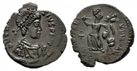 Theodosius I. Centenionalis. 388-395 AD. Constantinople. (Ric-86b). Ae. 1,48 g. VF. Est...20,00. 


 SPANISH DESCRIPTION: Teodosio I. Centenional. ...