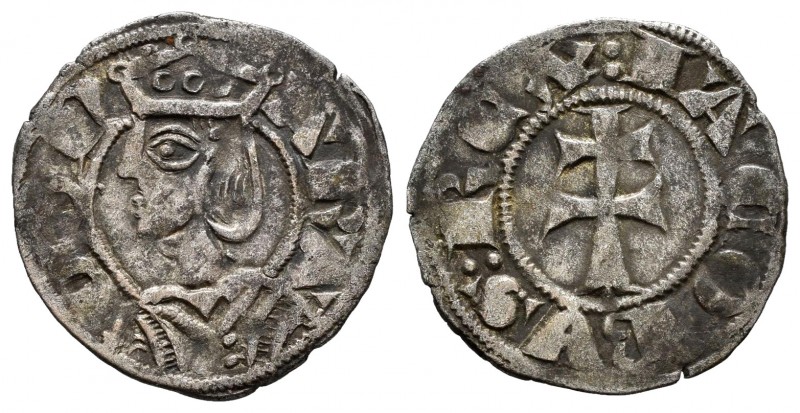 The Crown of Aragon. Jaime II (1291-1327). Dinero. Aragón. (Bautista-318). Rev.:...