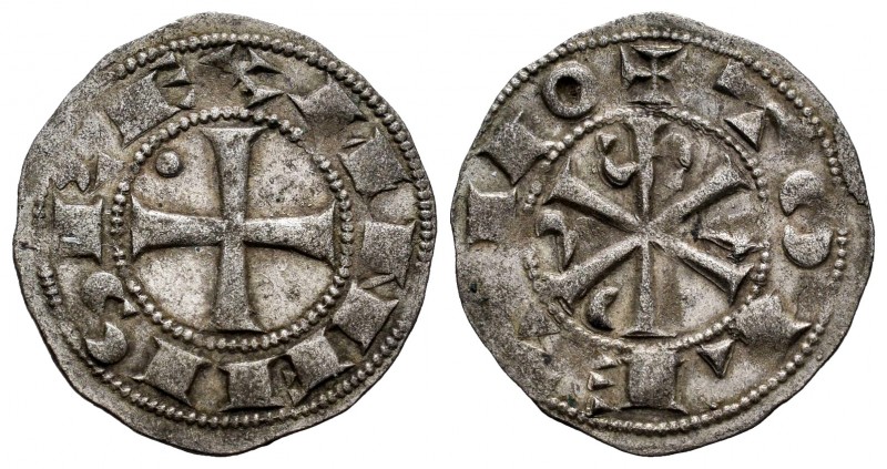 Kingdom of Castille and Leon. Alfonso VI (1073-1109). Dinero. Toledo. (Bautista-...