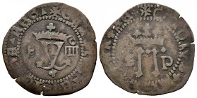 Charles-Joanna (1504-1555). 4 maravedis. Santo Domingo. F/S-P. (Cal-35). Ae. 2,99 g. Value IIII. Almost VF. Est...35,00. 


 SPANISH DESCRIPTION: J...
