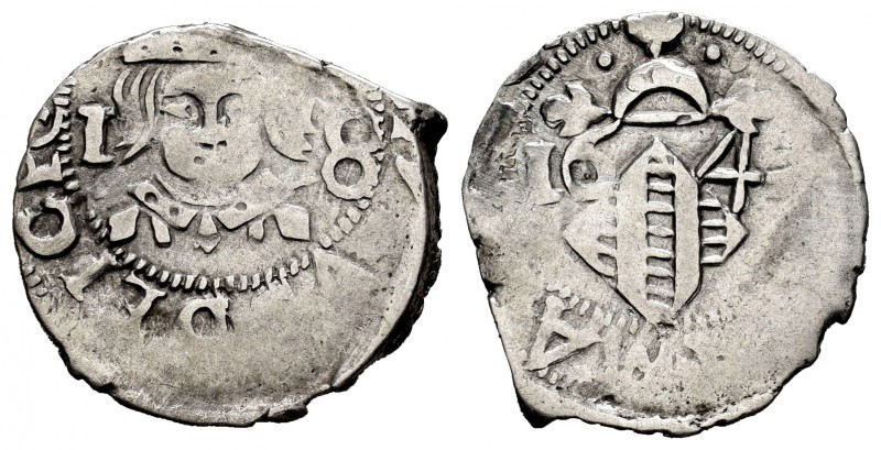 Philip IV (1621-1665). Dieciocheno. 1643. Valencia. (Cal 2008-1108). Ag. 1,65 g....