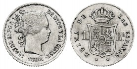 Elizabeth II (1833-1868). 1 real. 1860. Barcelona. (Cal-285). Ag. 1,32 g. Cleaned. Choice VF. Est...25,00. 


 SPANISH DESCRIPTION: Isabel II (1833...