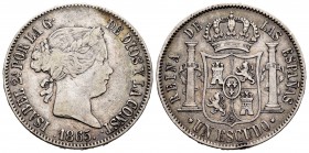 Elizabeth II (1833-1868). 1 escudo. 1867. Madrid. (Cal-565). Ag. 12,78 g. Almost VF. Est...30,00. 


 SPANISH DESCRIPTION: Isabel II (1833-1868). 1...