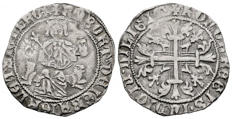 Italy. Roberto d'Anjou. Gigliato. 1309-1317. Naples. (Mir-28). Ag. 3,88 g. VF. E...