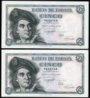 5 pesetas. 1948. Madrid. (Ed 2017-455a). March 5, Juan Sebastián Elcano. Serie H. Four correlative banknotes. UNC. Est...60,00. 


 SPANISH DESCRIP...