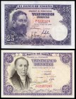 Lot of 2 banknotes of 25 pesetas 1946 and 1954, series J and F respectively. XF/UNC. Est...30,00. 


 SPANISH DESCRIPTION: Lote de 2 billetes de 25...