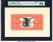 Bolivia Banco Potosi 20; 50 Bolivianos ND (1887) Pick S224bp; S225bp Two Back Proofs PMG Superb Gem Unc 67 EPQ; Gem Uncirculated 66 EPQ. 

HID09801242...
