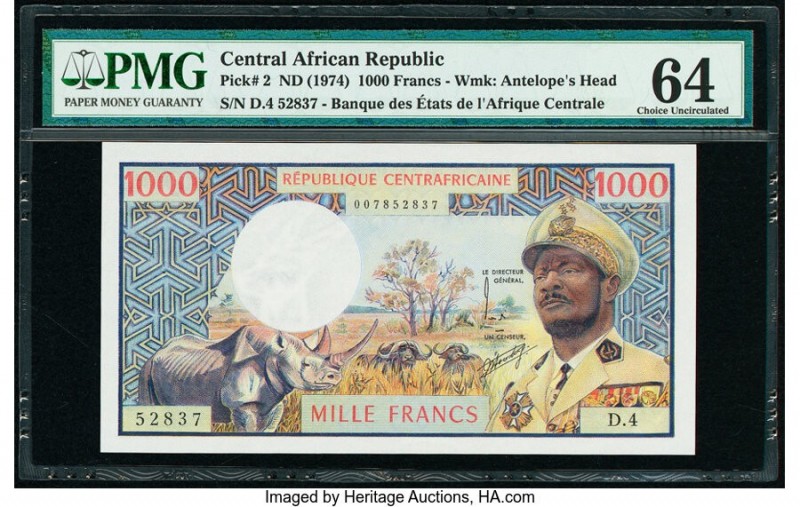 Central African Republic Banque des Etats de l'Afrique Centrale 1000 Francs ND (...
