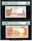Djibouti Banque Nationale de Djibouti 500; 1000 Francs ND (1979; 1979-91) Pick 36a; UNL (37) Two Examples PMG Superb Gem Unc 67 EPQ (2). 

HID09801242...
