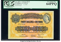 East Africa East African Currency Board 20 Shillings = 1 Pound 1.1.1955 Pick 35a PCGS Very Choice New 64PPQ. 

HID09801242017

© 2020 Heritage Auction...