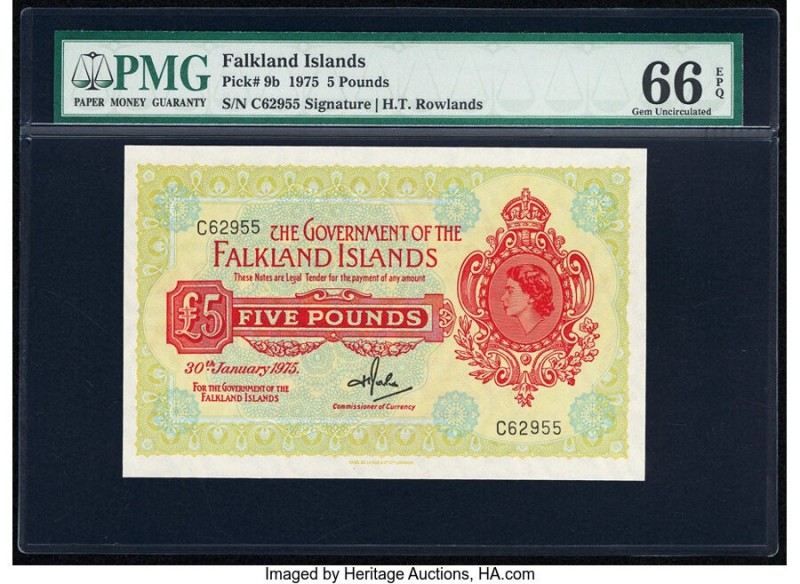 Falkland Islands Government of the Falkland Islands 5 Pounds 30.1.1975 Pick 9b P...