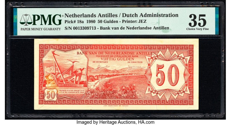 Netherlands Antilles Bank van de Nederlandse Antillen 50 Gulden 23.12.1980 Pick ...