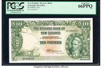 New Zealand Reserve Bank of New Zealand 10 Pounds ND (1967) Pick 161d PCGS Gem New 66PPQ. 

HID09801242017

© 2020 Heritage Auctions | All Rights Rese...