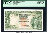 New Zealand Reserve Bank of New Zealand 10 Pounds ND (1967) Pick 161d PCGS Very Choice New 64PPQ. 

HID09801242017

© 2020 Heritage Auctions | All Rig...