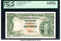 New Zealand Reserve Bank of New Zealand 10 Pounds ND (1967) Pick 161d PCGS Very Choice New 64PPQ. 

HID09801242017

© 2020 Heritage Auctions | All Rig...