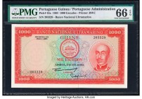 Portuguese Guinea Banco nacional Ultramarino, Guine 1000 Escudos 30.4.1964 Pick 43a PMG Gem Uncirculated 66 EPQ. 

HID09801242017

© 2020 Heritage Auc...