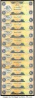 United Arab Emirates Currency Board 10 Dirhams ND (1973) Pick 3a Group of 12 Examples Very Good-Fine. Annotations present on several examples.

HID098...