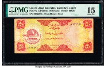 United Arab Emirates Currency Board 50 Dirhams ND (1973) Pick 4a PMG Choice Fine 15. Pinholes and annotation. 

HID09801242017

© 2020 Heritage Auctio...