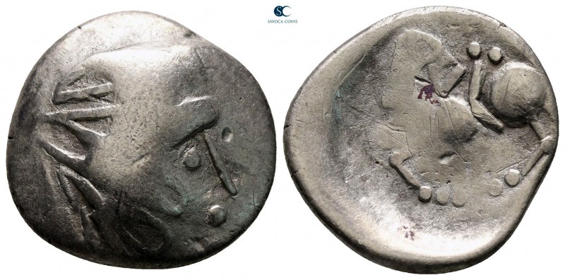 Danube Region. circa 200-0 BC. 
Tetradrachm AR

20 mm, 6,03 g



nearly v...
