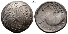 Eastern Europe. Mint in the northern Carpathian region 200-100 BC. "Schnabelpferd" type. Tetradrachm AR