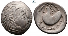 Eastern Europe. Mint in the northern Carpathian region 200-100 BC. "Schnabelpferd" type. Tetradrachm AR