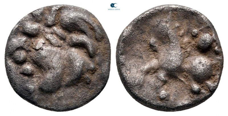 Central Europe. The Vindelici circa 120-80 BC. 
Quinarius AR

13 mm, 1,41 g
...