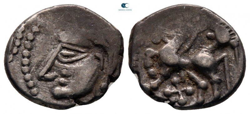 Central Gaul. The Bituriges Cubi circa 80-50 BC. 
Quinarius AR

13 mm, 1,87 g...