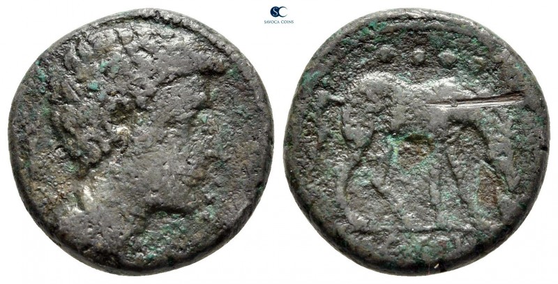 Hispania. Kese (Tarraco) circa 120-20 BC. 
Third Unit Æ

18 mm, 5,31 g


...