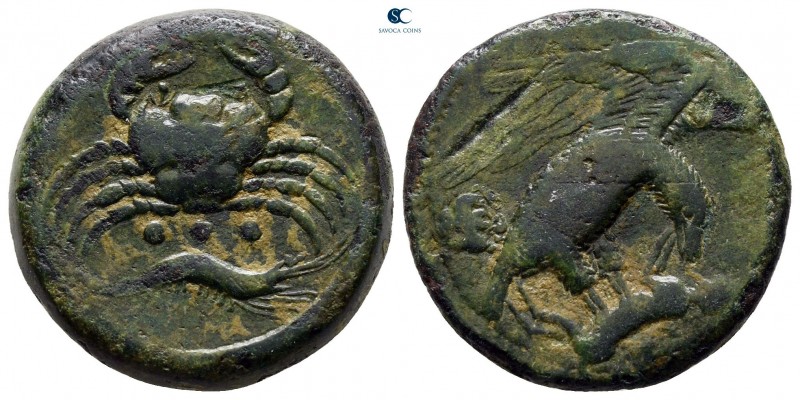 Sicily. Akragas circa 420-406 BC. 
Bronze Æ

20 mm, 7,92 g



nearly very...