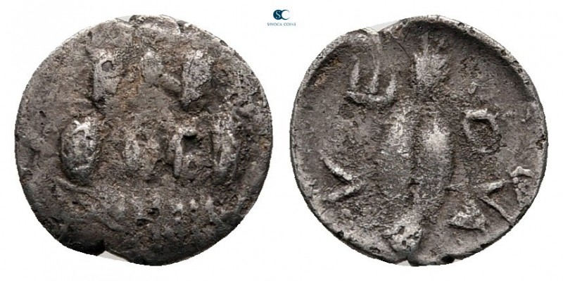 Sicily. Leontinoi circa 476-466 BC. 
Hemiobol AR

9 mm, 0,35 g



fine