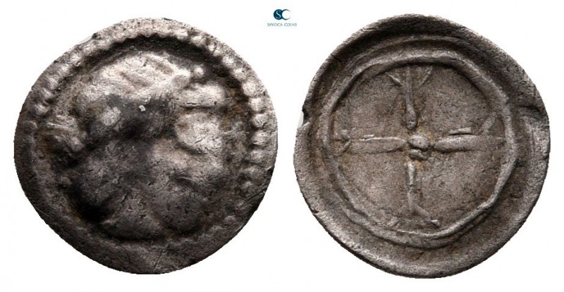Sicily. Syracuse. Hieron I. 478-466 BC. 
Obol AR

10 mm, 0,32 g



nearly...