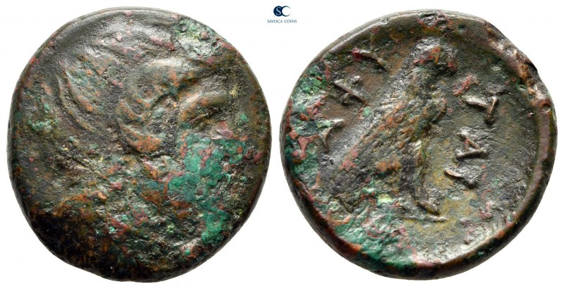 Macedon. Aphytis after circa 168 BC. 
Bronze Æ

22 mm, 8,21 g



nearly v...