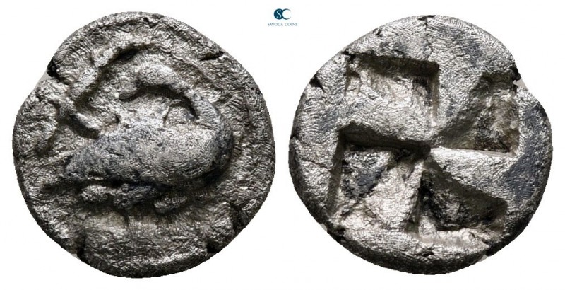 Macedon. Eion circa 470-460 BC. 
Diobol AR

9 mm, 0,97 g



very fine