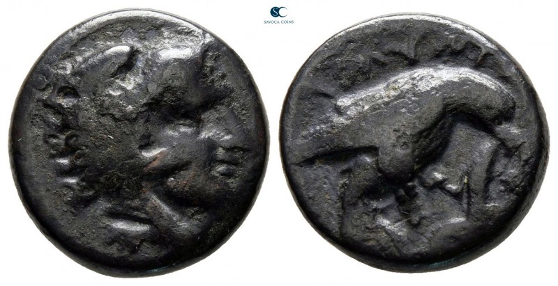 Kings of Macedon. Uncertain mint. Amyntas III 393-369 BC. 
Bronze Æ

14 mm, 3...