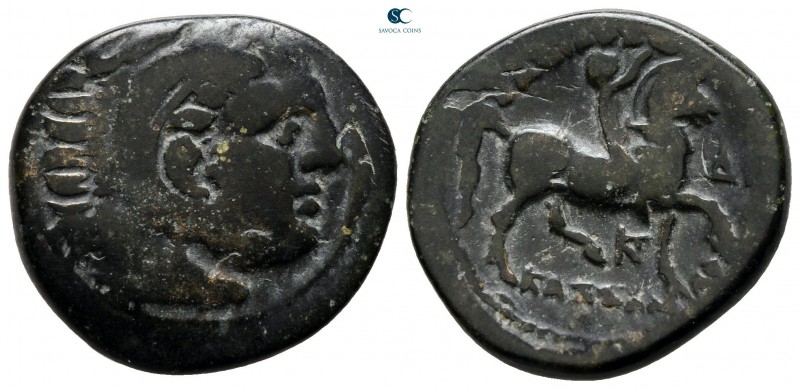 Kings of Macedon. Uncertain mint in Macedon. Kassander 306-297 BC. 
Bronze Æ
...