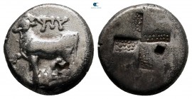 Thrace. Byzantion circa 387-340 BC. Drachm AR
